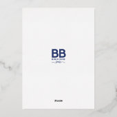 ラッキーワンファースト誕生日St patricks 箔招待状 (裏面)