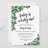 ラッキーワンフォーリーフクローバー1st誕生日パーティー 招待状 (正面)