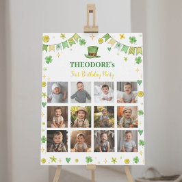 ラッキーワンボーイ誕生日フォトマイルストーンサイン ポスター