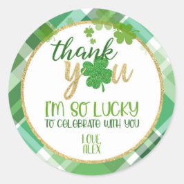 ラッキーワンメッセージカード – 少年 ラウンドシール