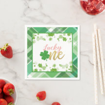 ラッキーワン誕生日ナプキンガール