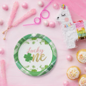 ラッキーワン誕生日プレート – ガール ペーパープレート (パーティー)