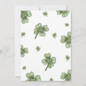 ラッキーワン誕生日招待状、セントパトリックスをテーマにした 招待状 (裏面)