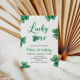 ラッキーワン誕生日招待状、セントパトリックスをテーマにした 招待状