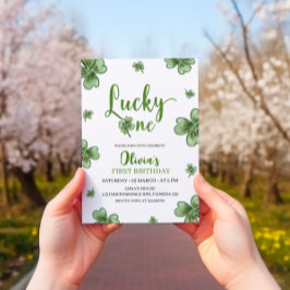 ラッキーワン誕生日招待状、セントパトリックスをテーマにした 招待状