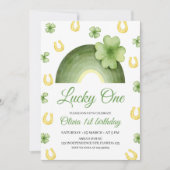 ラッキーワン誕生日招待状、セントパトリックスをテーマにした 招待状 (正面)