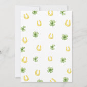 ラッキーワン誕生日招待状、セントパトリックスをテーマにした 招待状 (裏面)