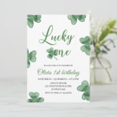 ラッキーワン誕生日招待状、セントパトリックスをテーマにした 招待状 (スタンド正面)