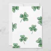 ラッキーワン誕生日招待状、セントパトリックスをテーマにした 招待状 (裏面)