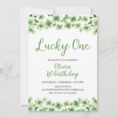 ラッキーワン誕生日招待状、セントパトリックスをテーマにした 招待状 (正面)
