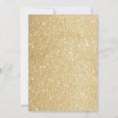 ラッキーワン金ゴールドファースト誕生日 招待状 (裏面)