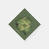 ラッキーワンSt patricksボーイファースト誕生日パーティー スタンダードカクテルナプキン (角)