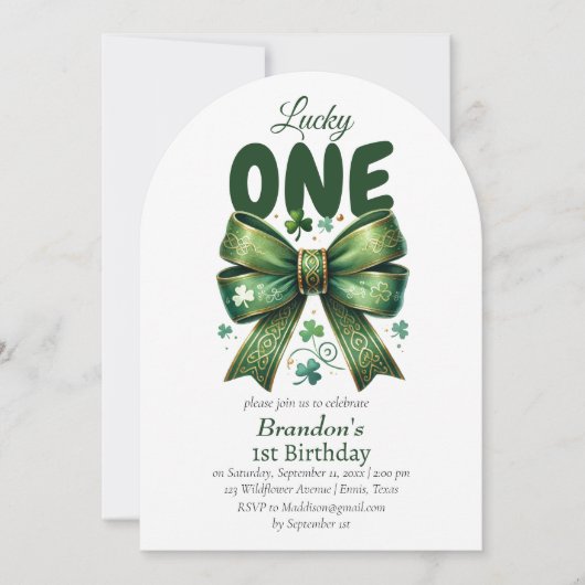 ラッキーワンSt patricks day1日 招待状 (正面)