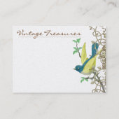 ラッキーヴィンテージブルーとイエロースワールデザイン 名刺 (裏面)