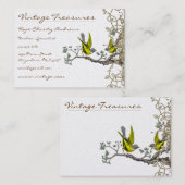 ラッキーヴィンテージラブバードスワールデザイン 名刺 (正面/裏面)