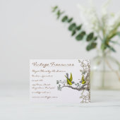 ラッキーヴィンテージラブバードスワールデザイン 名刺 (スタンド正面)