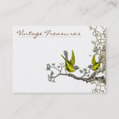 ラッキーヴィンテージラブバードスワールデザイン 名刺 (裏面)