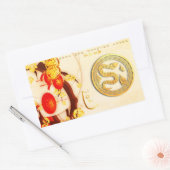 ラッキー中国のスネーク新年2025 VRS 長方形シール (封筒)