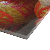 ラッキー中国の紙提灯 カッティングボード (角)