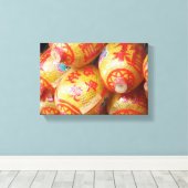 ラッキー中国の紙提灯 キャンバスプリント (インサイチュ (ウッドフロア))