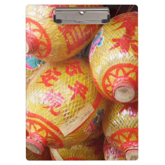 ラッキー中国の紙提灯 クリップボード (正面)