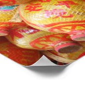 ラッキー中国の紙提灯 ポスター (角)