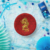 ラッキー中国の金ゴールドドラゴン紙ボウル ペーパーボウル (パーティー)