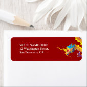 ラッキー中国の・ドラゴン ラベル (インサイチュ)