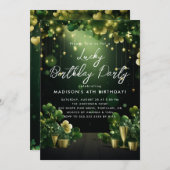 ラッキー子供の誕生日パーティーセントパトリック招待 招待状 (正面/裏面)