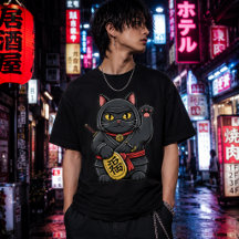 ラッキー忍者猫シャツ | まねきねこ忍者Tシャツ