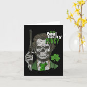 ラッキー感じパンクSt patricks dayおもしろい1 カード (黄色い花)