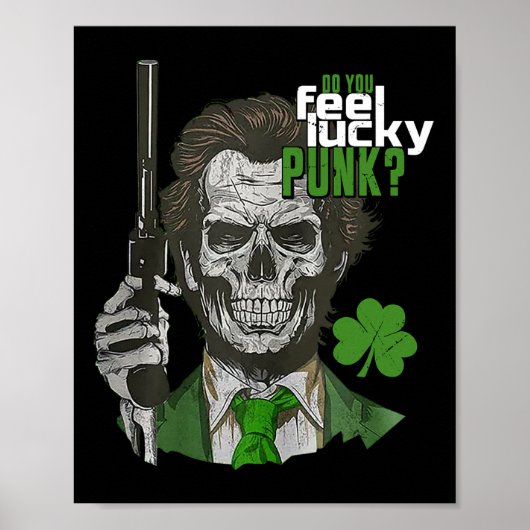 ラッキー感じプンクおもしろいSt patricks day ポスター (正面)