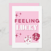 ラッキー感じラッキーな女の子、ラッキーな女の子、ピンク シーズンカード (正面/裏面)