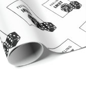 ラッキー感じラッキーな女の子、幸運な女の子、ブラック ラッピングペーパー (ロールコーナー)