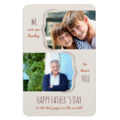ラッキー持ってパパ2 Photo Father's Day Magnet マグネット (縦)