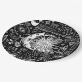 ラッキー数理マニフェスト魔法ブラック&ホワイト ペーパープレート (アングル)