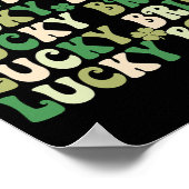 ラッキー新郎新婦マッチングカップル結婚ズセントパー ポスター (角)