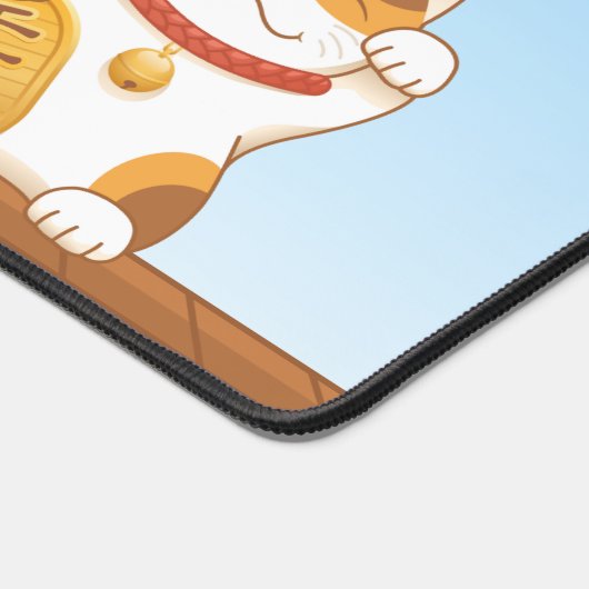 ラッキー日本のカリコ猫招き猫 デスクマット (コーナー)