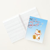 ラッキー日本のカリコ猫招き猫 ノートブック (内部)