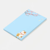 ラッキー日本のカリコ猫招き猫 ポストイット (アングル)