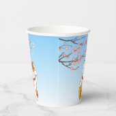 ラッキー日本のカリコ猫招き猫 紙コップ (右)