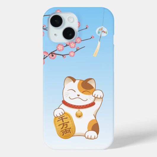 ラッキー日本のキャットCalico招き猫 Case-Mate iPhoneケース (裏面)
