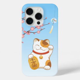ラッキー日本のキャットCalico招き猫 iPhone 15 Proケース