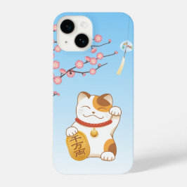ラッキー日本のキャットCalico招き猫 iPhone 14ケース
