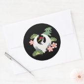 ラッキー日本のシンボルお祝い ラウンドシール (封筒)