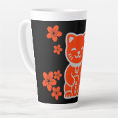 ラッキー日本の招き猫 カフェラテマグ (左アングル)