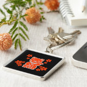 ラッキー日本の招き猫 キーホルダー (側面)