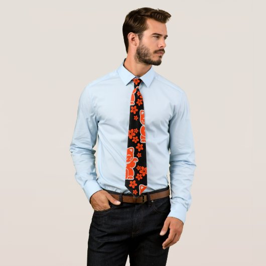 ラッキー日本の招き猫 ネクタイ (インサイチュ)