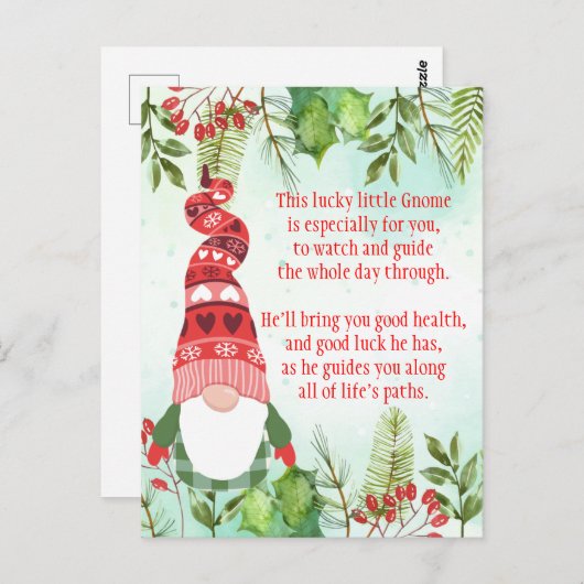 ラッキー格言このラッキーな小さな格言はがき ポストカード (正面/裏面)