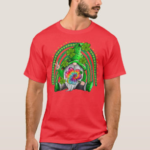 ラッキー格言絞り染めシャムロックハッピーSt patricks day Tシャツ